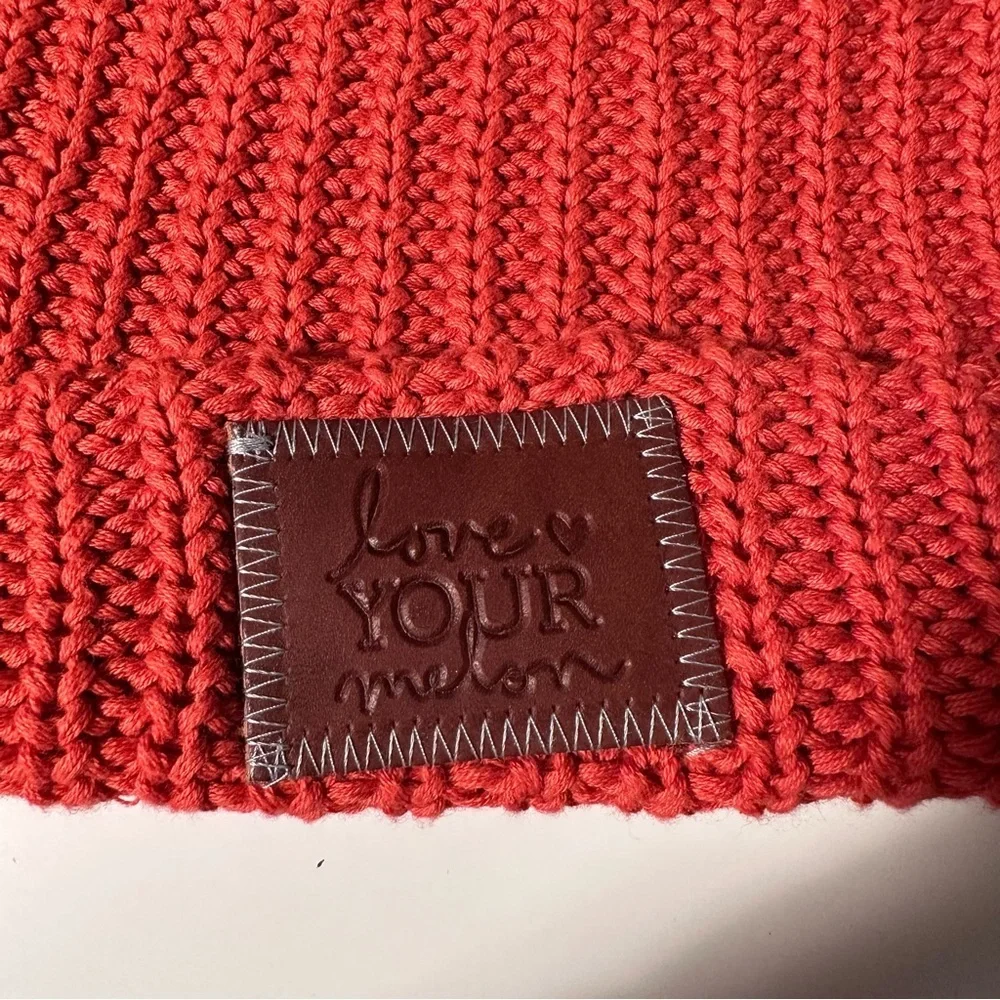 Love Your Melon Knit Beanie Hat Winter‎ Red